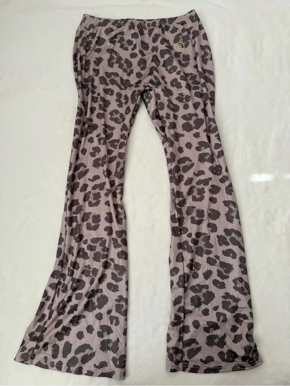 Body by Raven Leopard Print Activewear Set Medium Zip Hoodie Flare